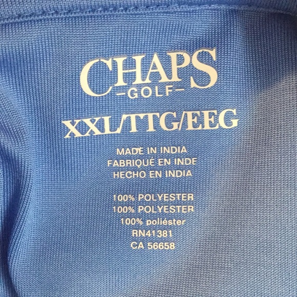 NWOT Chaps Golf blue yellow striped polo! - Picture 6 of 7